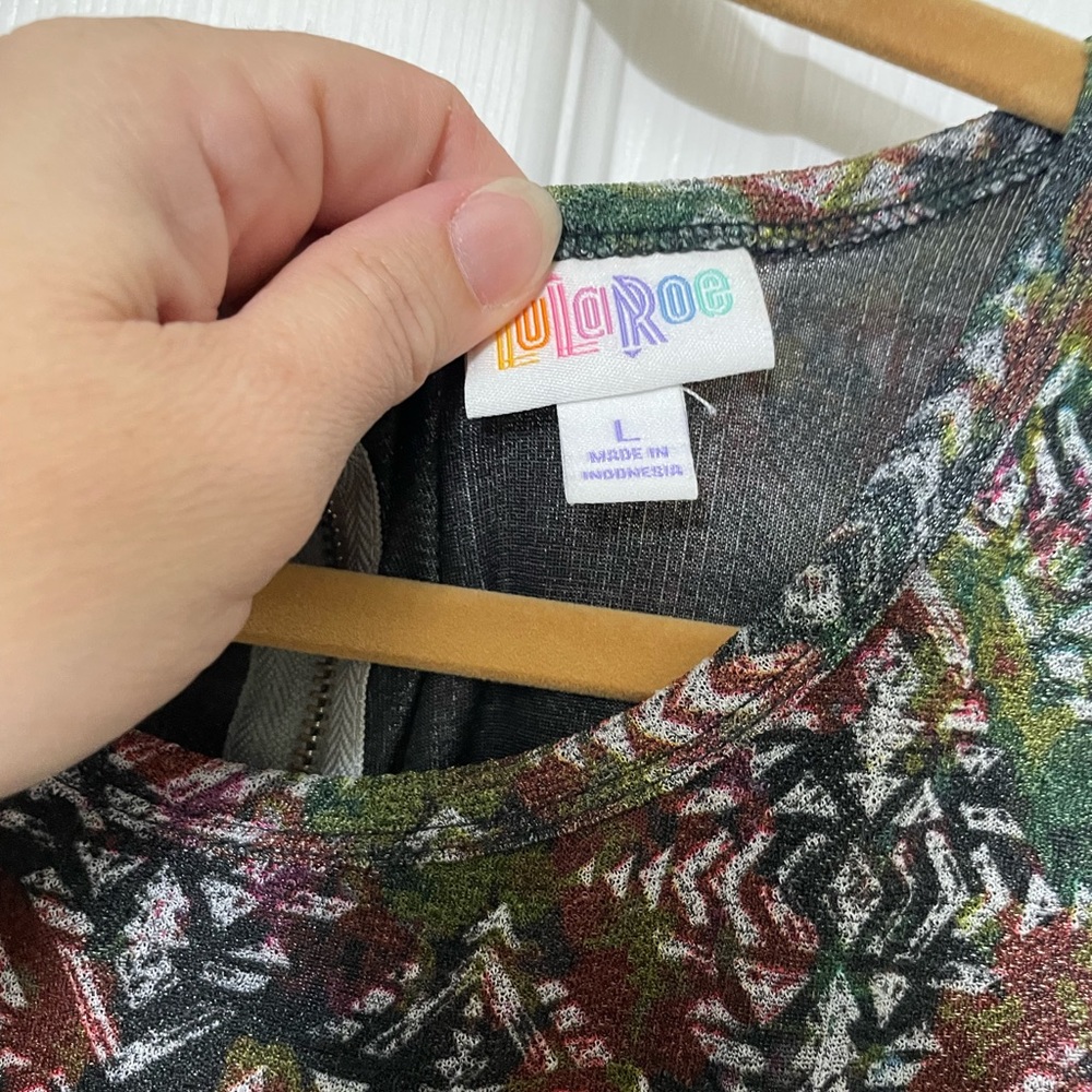 LuLaRoe Amelia Dress Pockets Large - Picture 3 of 7